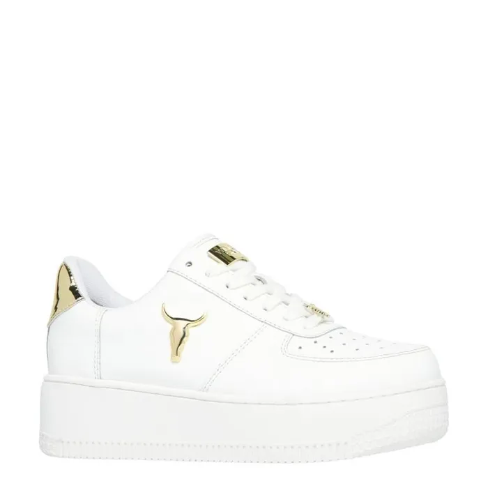 Platform Sneakers Women Windsor Smith RICH WHITE LEATHER GOLD METALLIC SNEAKERS Platform Sneakers Women Windsor Smith RICH WHITE LEATHER GOLD METALLIC SNEAKERS