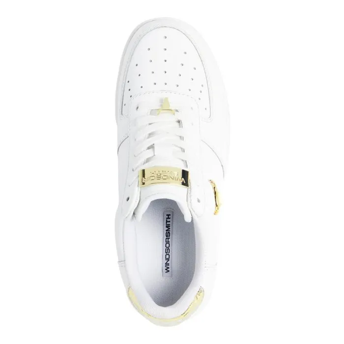Platform Sneakers Women Windsor Smith RICH WHITE LEATHER GOLD METALLIC SNEAKERS Platform Sneakers Women Windsor Smith RICH WHITE LEATHER GOLD METALLIC SNEAKERS