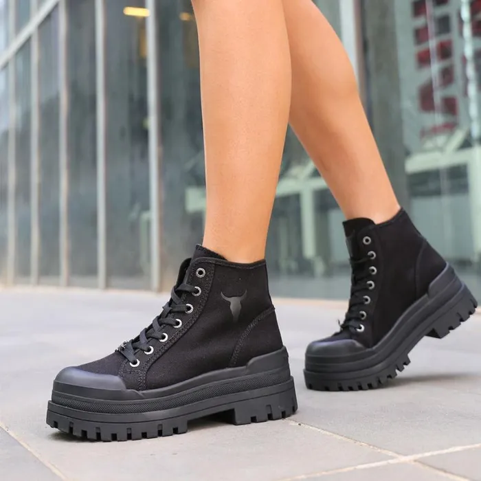 Platforms Women Windsor Smith DESERVE BLACK PLATFORM BOOTS Platforms Women Windsor Smith DESERVE BLACK PLATFORM BOOTS