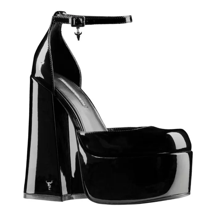 Platforms Women Windsor Smith DIAMONDS BLACK PATENT PLATFORM HEELS Platforms Women Windsor Smith DIAMONDS BLACK PATENT PLATFORM HEELS