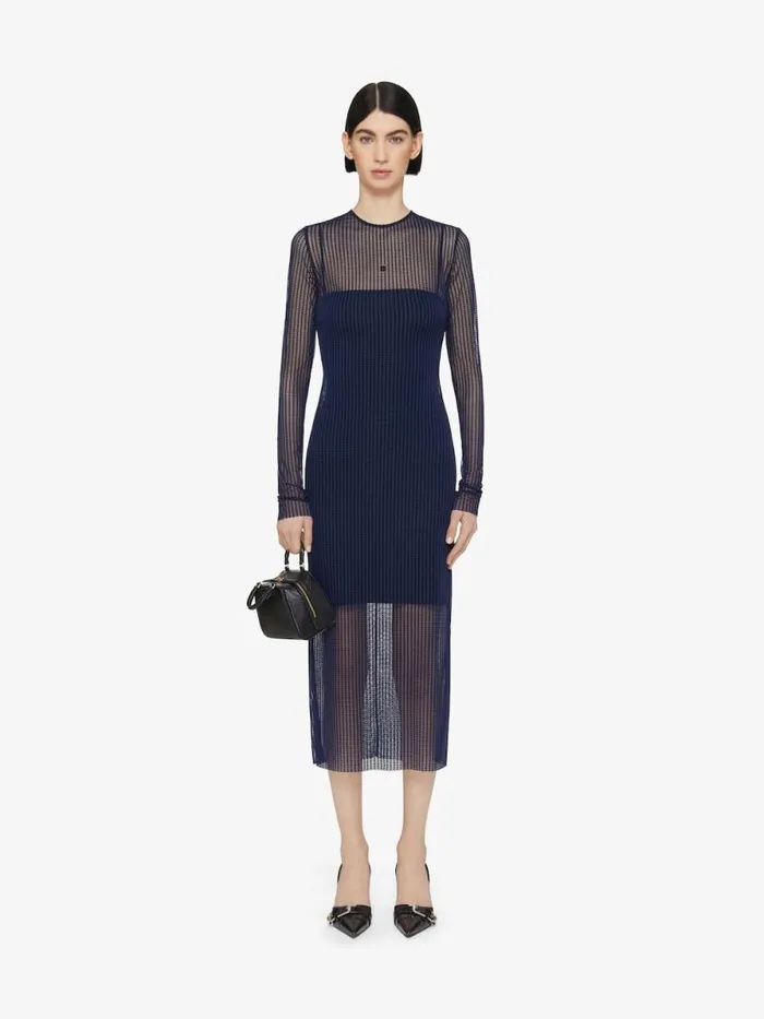 Polka Dots Dress In Tulle Navy Women Givenchy Dresses