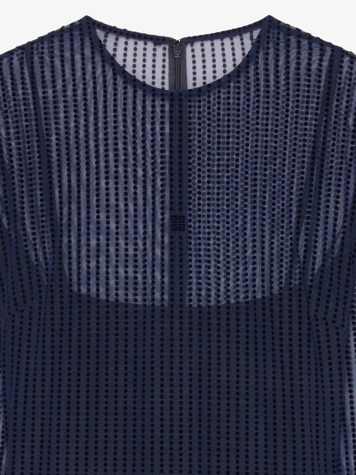 Polka Dots Dress In Tulle Navy Women Givenchy Dresses