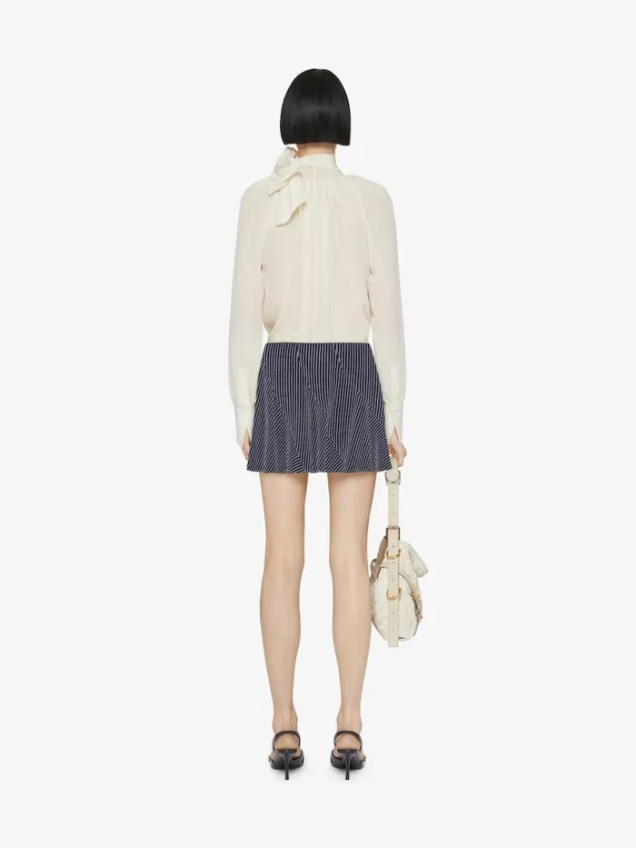 Polka Dots Skirt In Silk Navywhite Women Givenchy Skirts