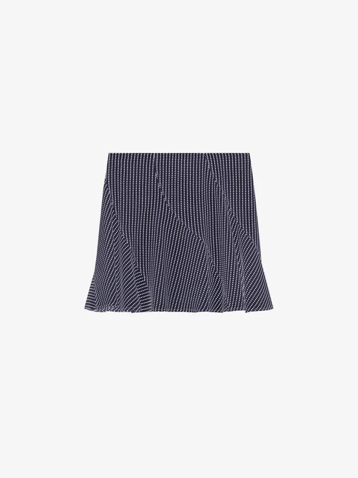 Polka Dots Skirt In Silk Navywhite Women Givenchy Skirts