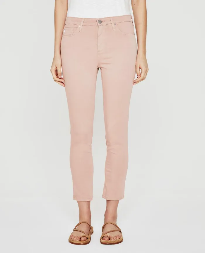 Prima Crop Rose Cloud Women AG Jeans Pants