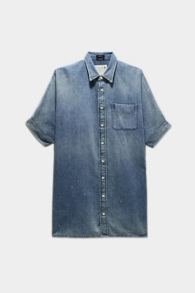 R13 Dresses Women Oversized Boxy Dress 8211 Chester Blue