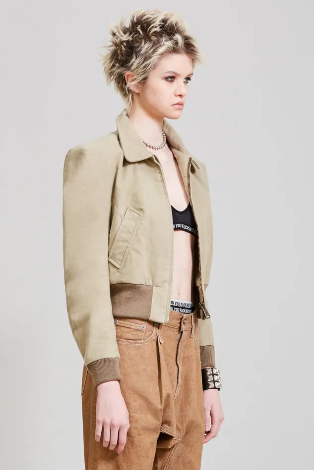 R13 Jackets and Coats Women Square Shoulder Bomber 8211 Camel