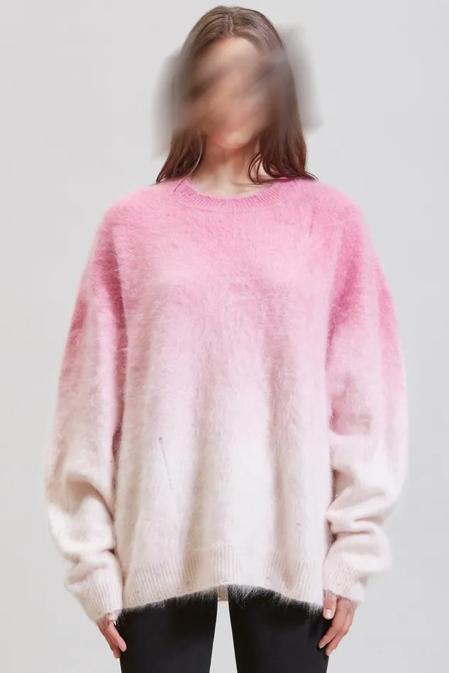 R13 Sweaters Women Japanese Brushed Cashmere Dip Dyed Sweater 8211 Pink Ombre
