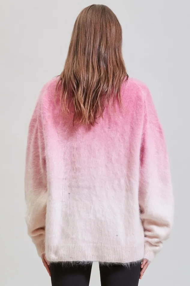 R13 Sweaters Women Japanese Brushed Cashmere Dip Dyed Sweater 8211 Pink Ombre