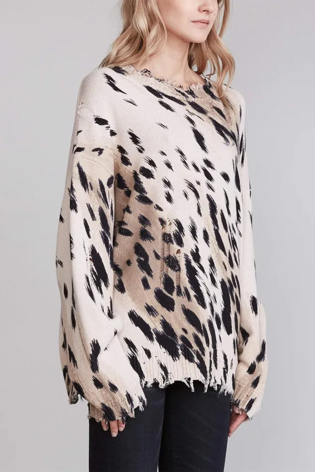 R13 Sweaters Women Oversized Sweater 8211 Cheetah