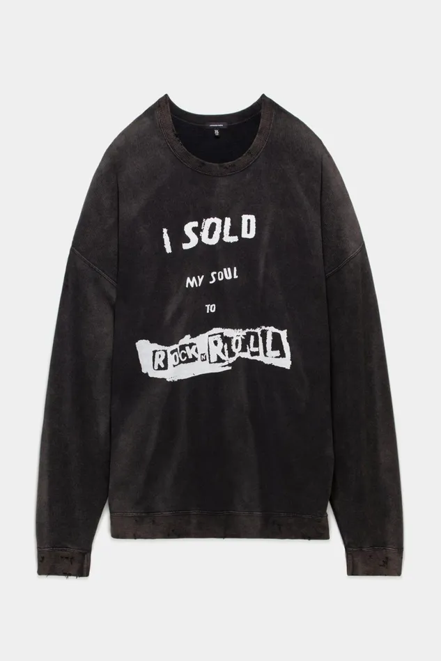 R13 Sweatshirts Women I Sold My Soul Oversized Crewneck