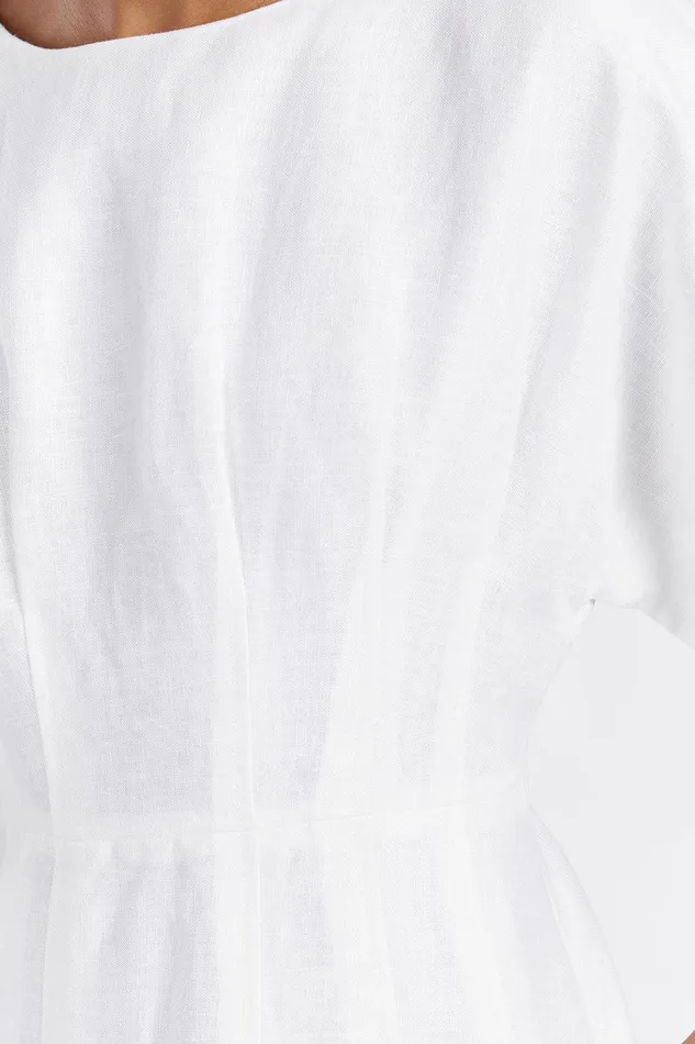 RAF OFF WHITE BOATNECK MIDI DRESS Women DISSH White Dresses