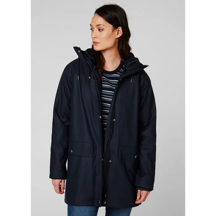 Rain Jackets Women Helly Hansen W MOSS INS COAT 597 Navy