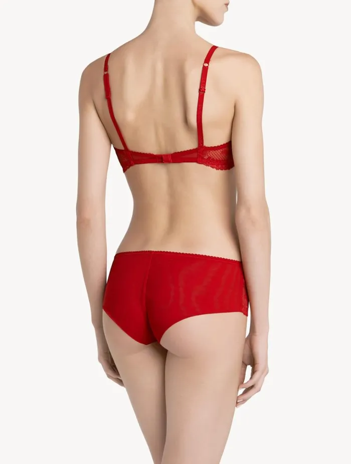 Red Lace Boyshort Brief Lingerie La Perla Hipster