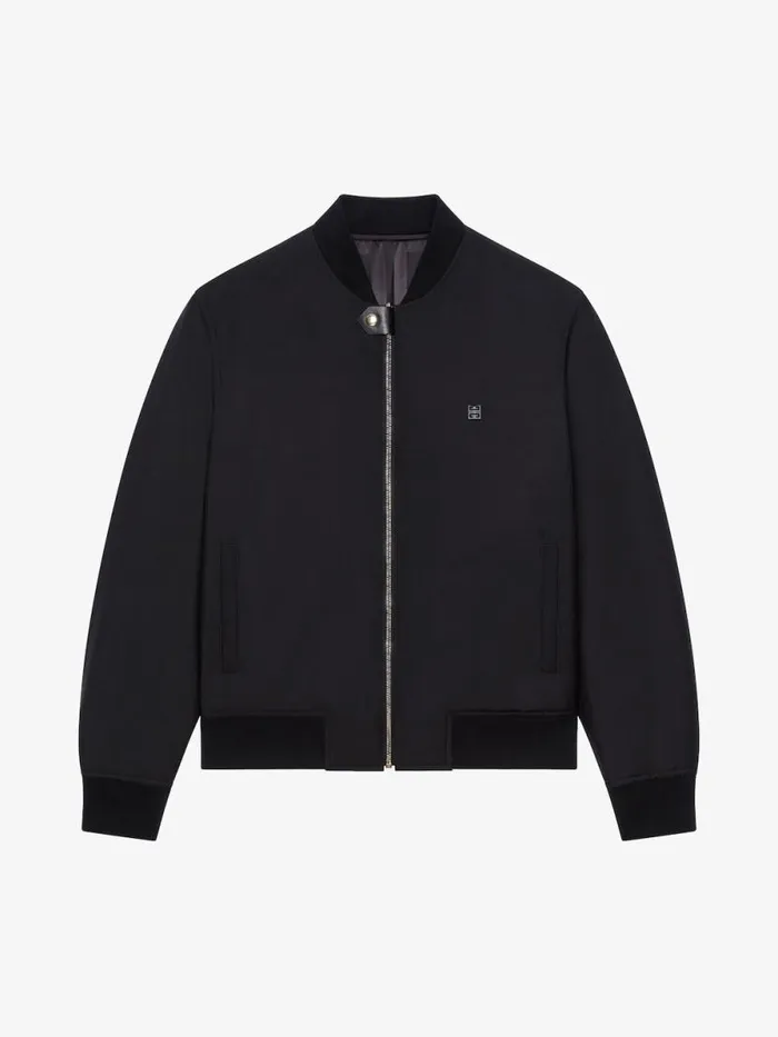 Reversible Bomber Jacket In 4g Wool Black Men Givenchy Coats and Jackets