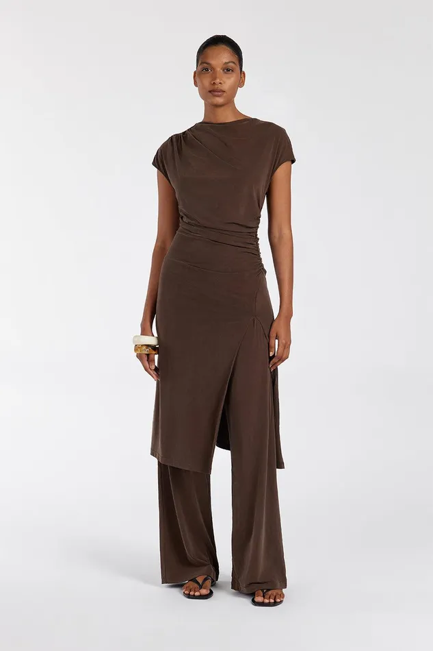 RIO BITTER CHOC WIDE LEG MODAL PANT Women DISSH Pants
