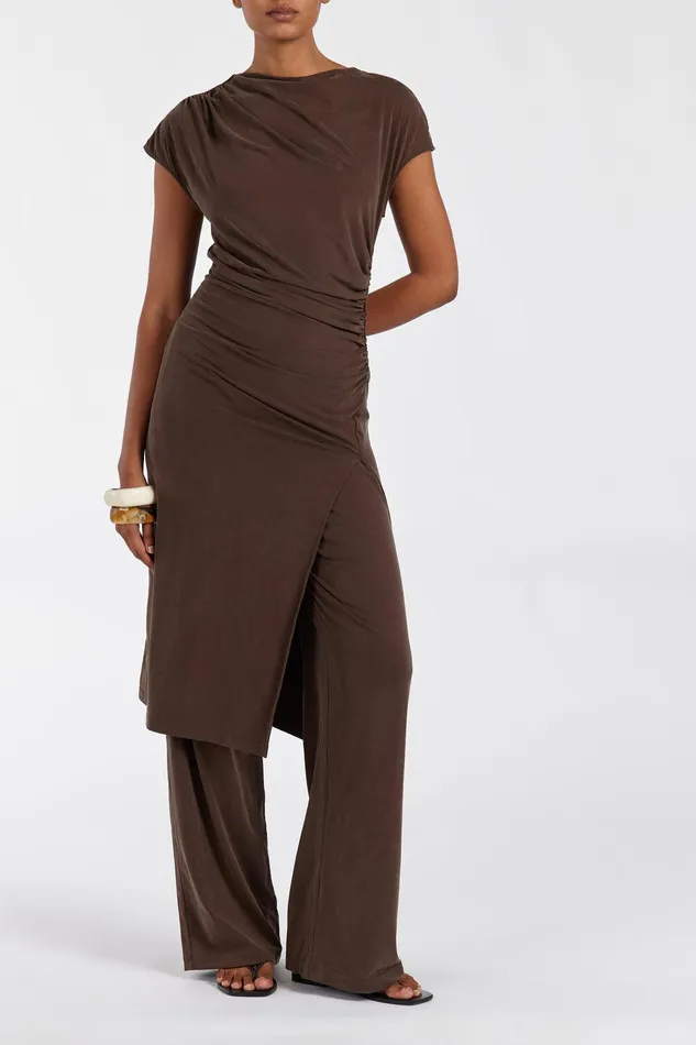 RIO BITTER CHOC WIDE LEG MODAL PANT Women DISSH Pants