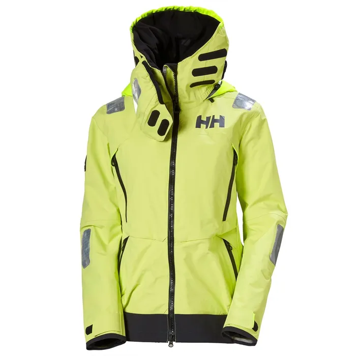 Sailing Jackets Women Helly Hansen W AEGIR RACE JACKET 379 Sunny Lime