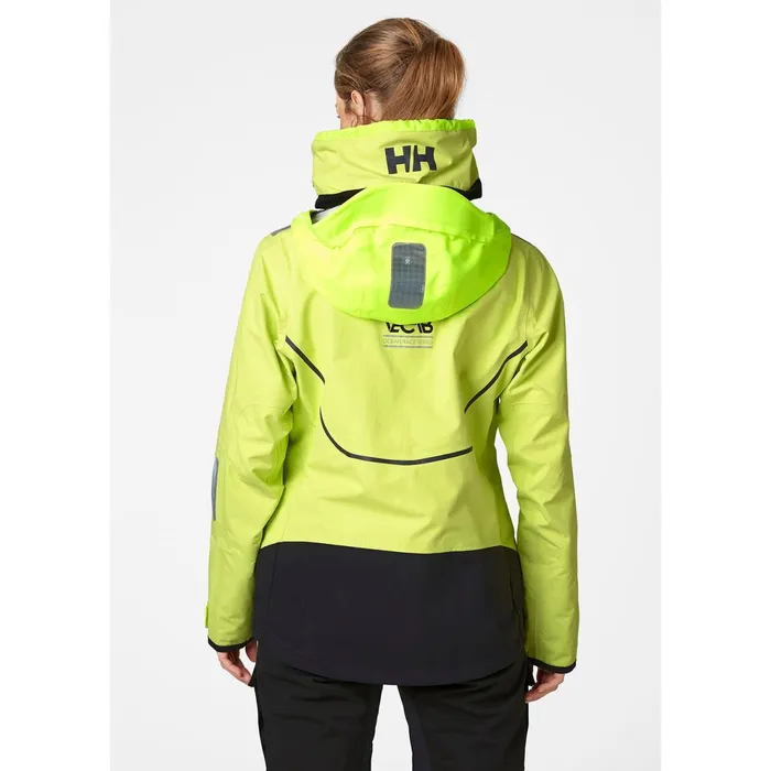 Sailing Jackets Women Helly Hansen W AEGIR RACE JACKET 379 Sunny Lime