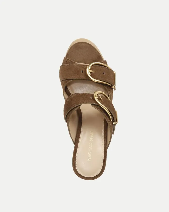 Sandals Shop Veronica Beard Garrick Suede Platform Sandal Latte