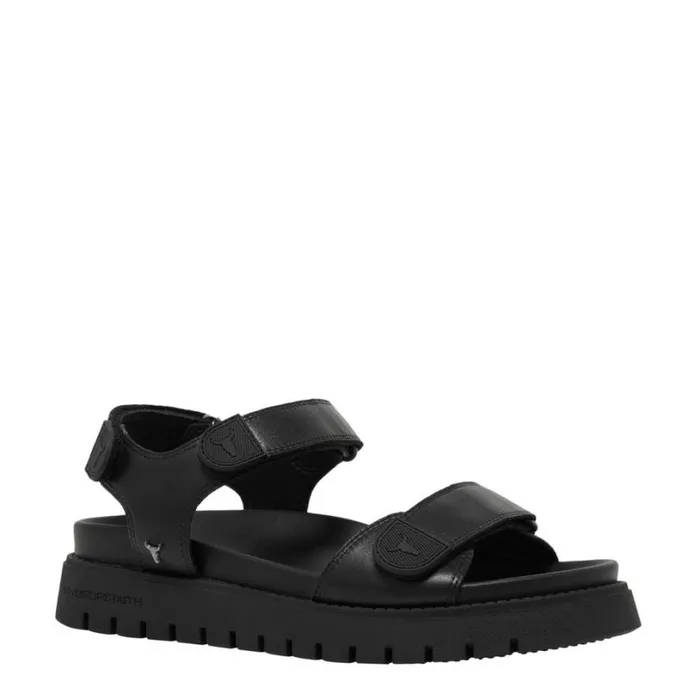 Sandals Women Windsor Smith MIDSUMMER BLACK LEATHER SANDALS Sandals Women Windsor Smith MIDSUMMER BLACK LEATHER SANDALS
