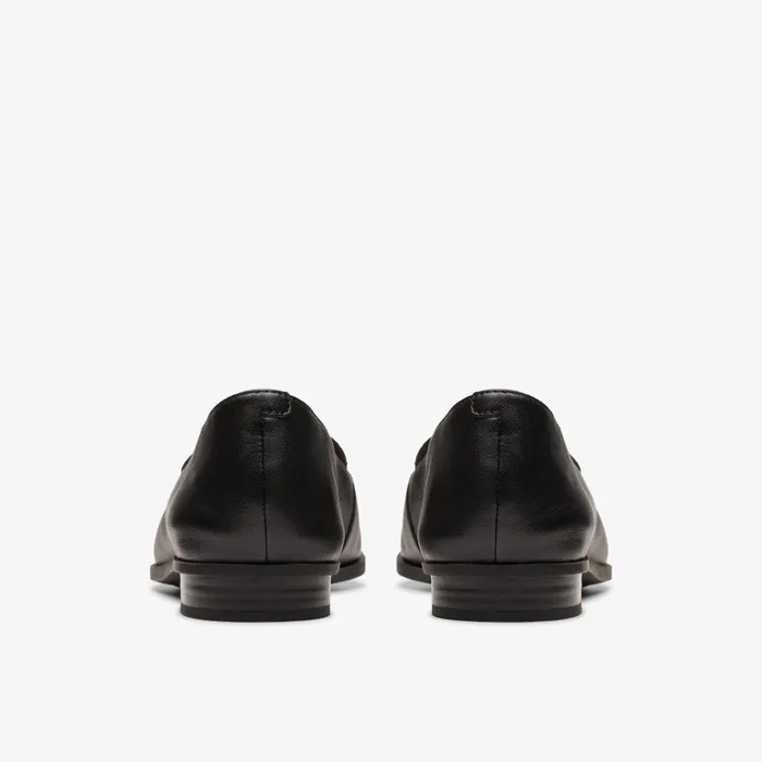 Sarafyna Rae Black Leather Women Clarks SlipOns