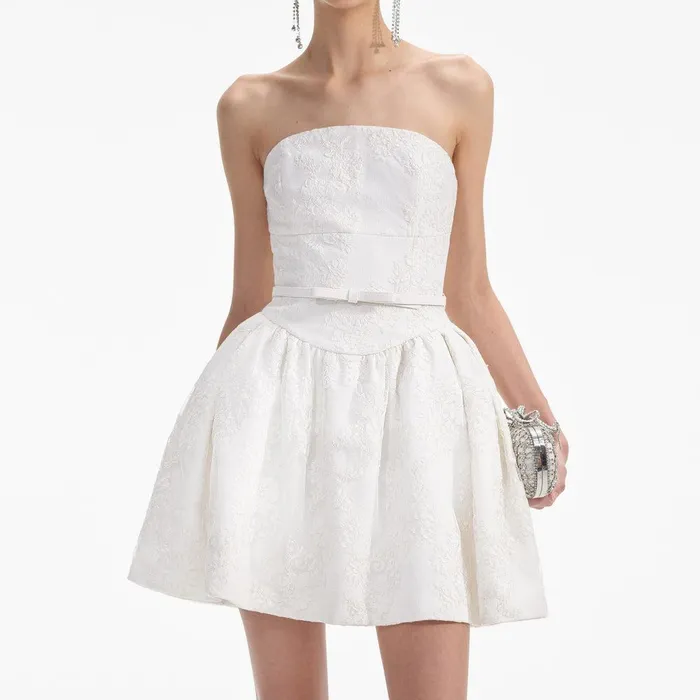 Self Portrait Dresses Cream Lace Bandeau Mini Dress 8211 Women Self Portrait Dresses Cream Lace Bandeau Mini Dress 8211 Women