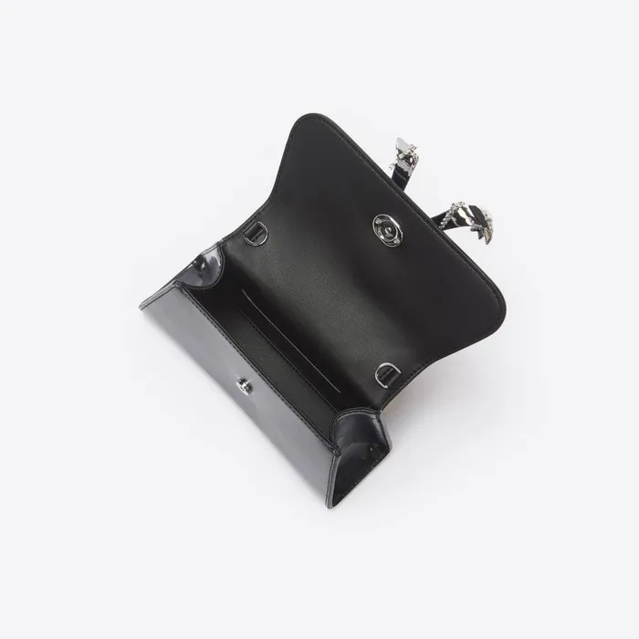 Self Portrait Mini Black Leather Mini Bow Bag 8211 Women