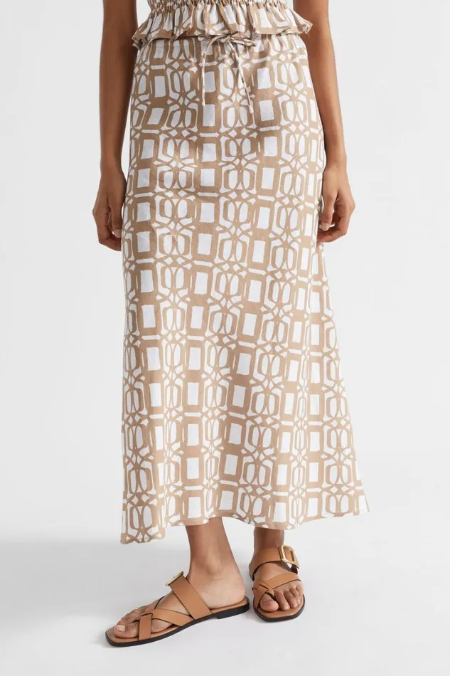 Sets Woman Seed Heritage Linen Retro Skirt Barley Retro