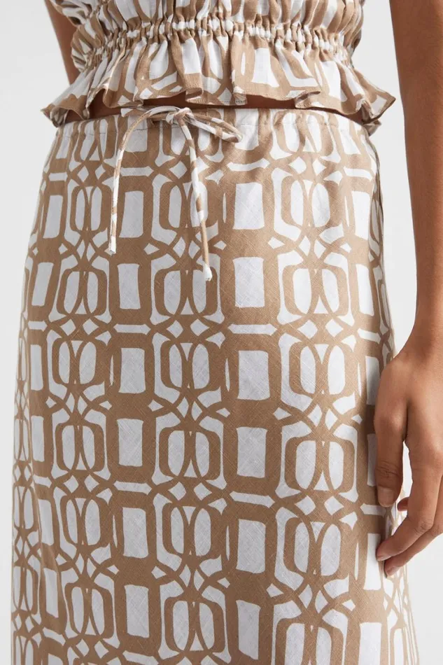 Sets Woman Seed Heritage Linen Retro Skirt Barley Retro