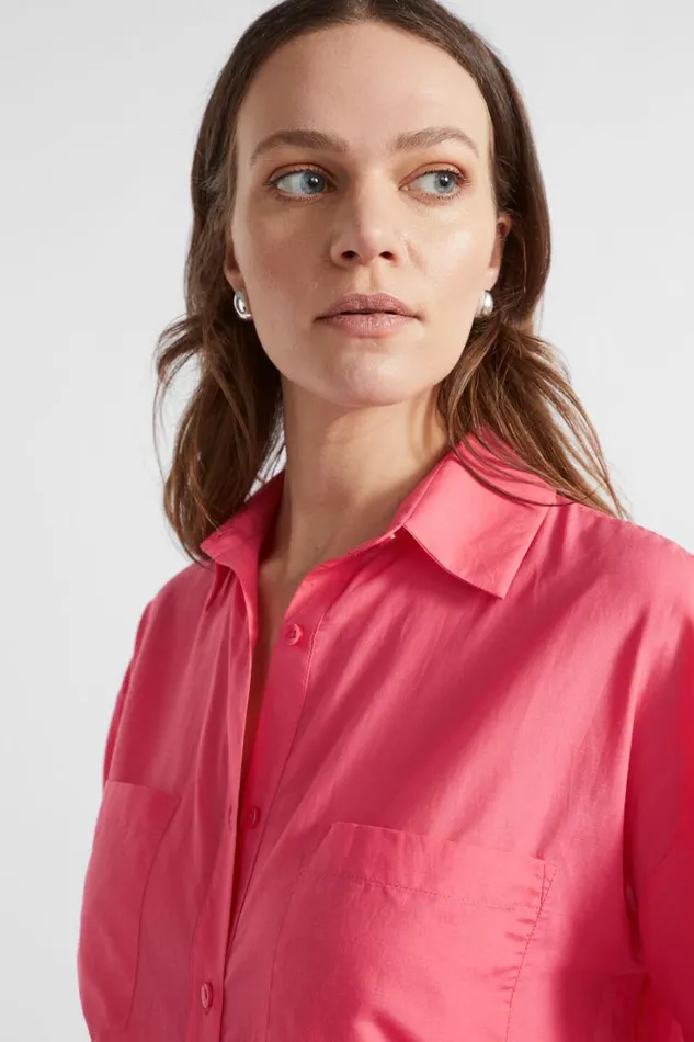 Shirts Woman Seed Heritage Voile Relaxed Shirt Wild Berry