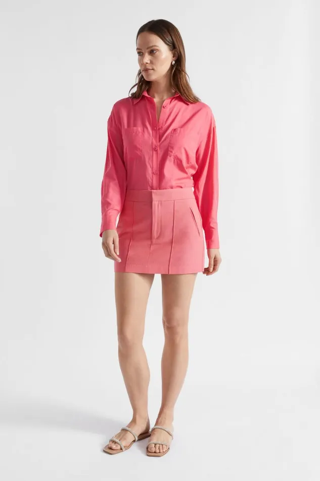 Shirts Woman Seed Heritage Voile Relaxed Shirt Wild Berry