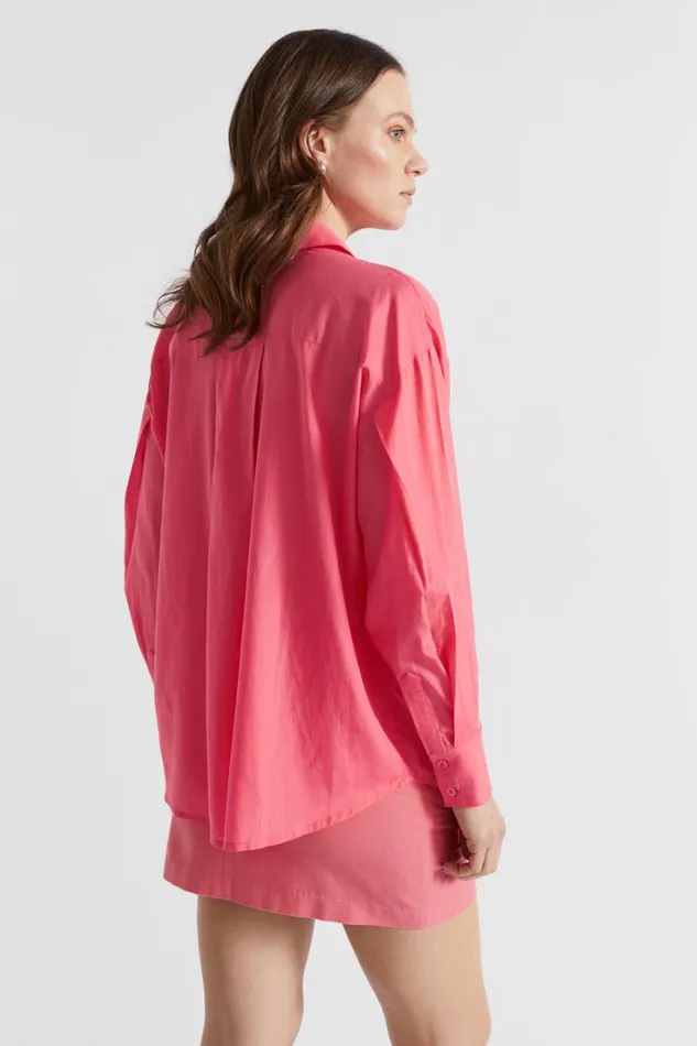 Shirts Woman Seed Heritage Voile Relaxed Shirt Wild Berry
