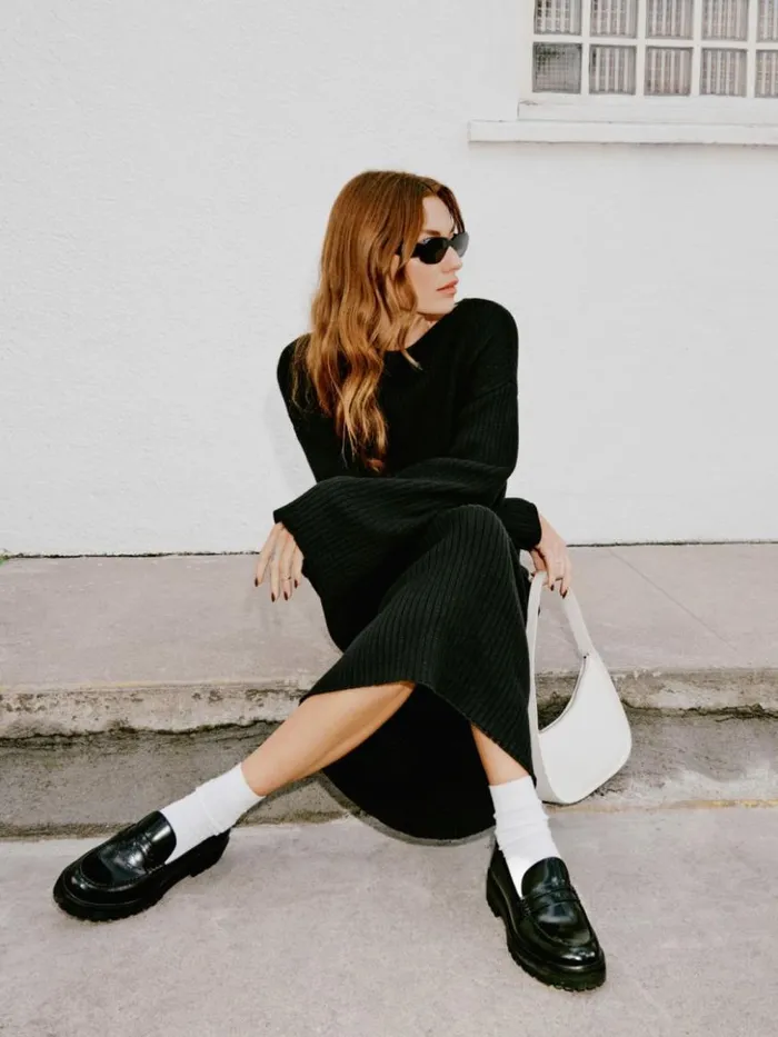 Shoes The Reformation Agathea Chunky Loafer Black