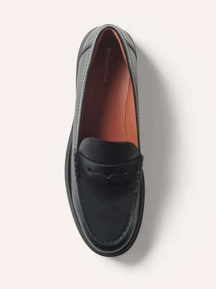 Shoes The Reformation Agathea Chunky Loafer Black