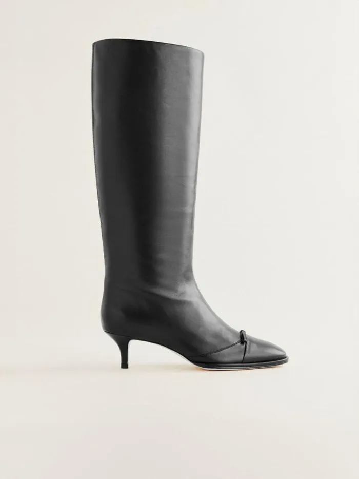 Shoes The Reformation Gal Knee High Boot Black Leather