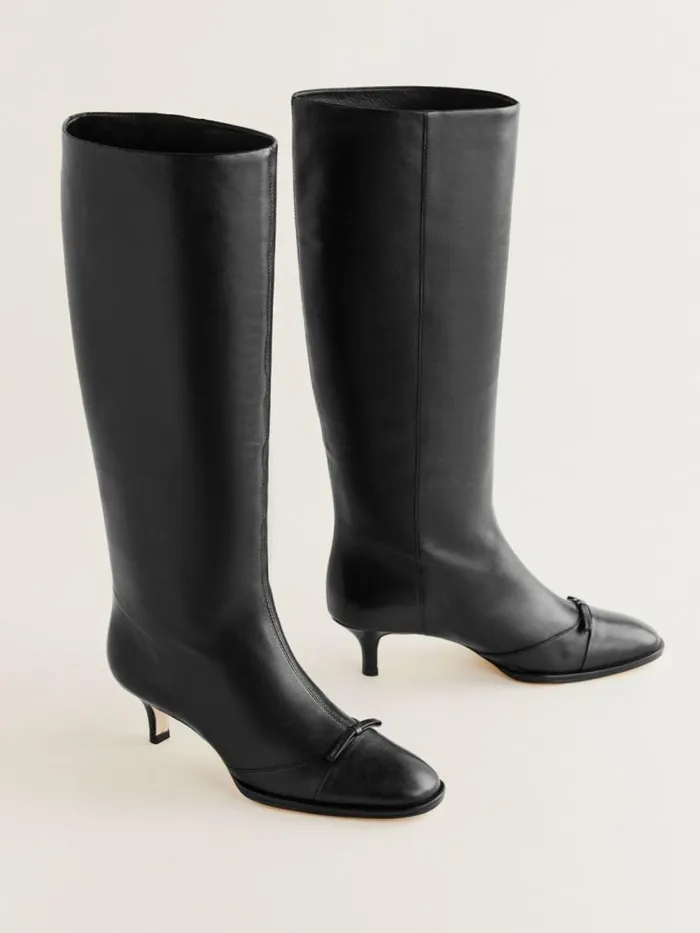 Shoes The Reformation Gal Knee High Boot Black Leather