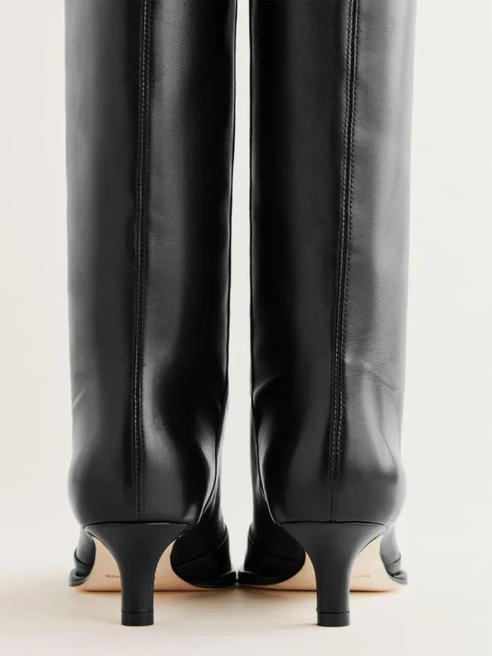 Shoes The Reformation Gal Knee High Boot Black Leather