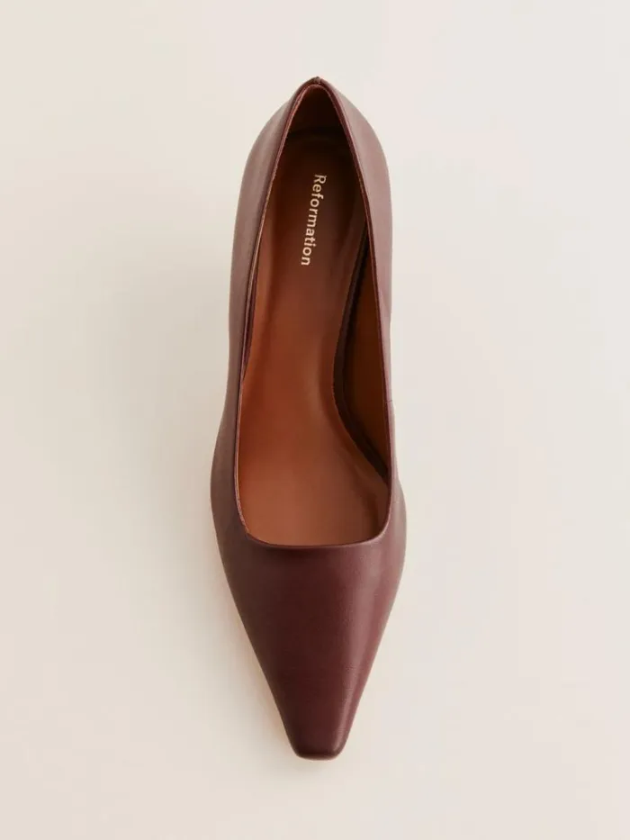 Shoes The Reformation Nickie Kitten Heeled Pump Ruby