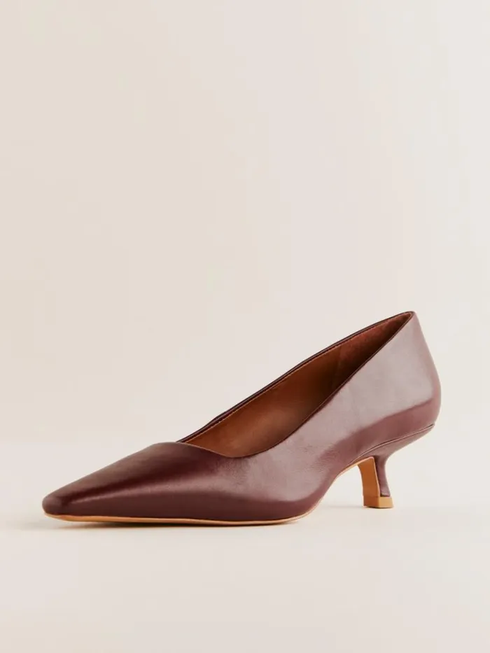 Shoes The Reformation Nickie Kitten Heeled Pump Ruby