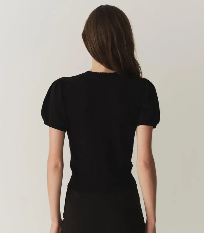 Shop AMBROSE CARDIGAN Black DEN Knitwear