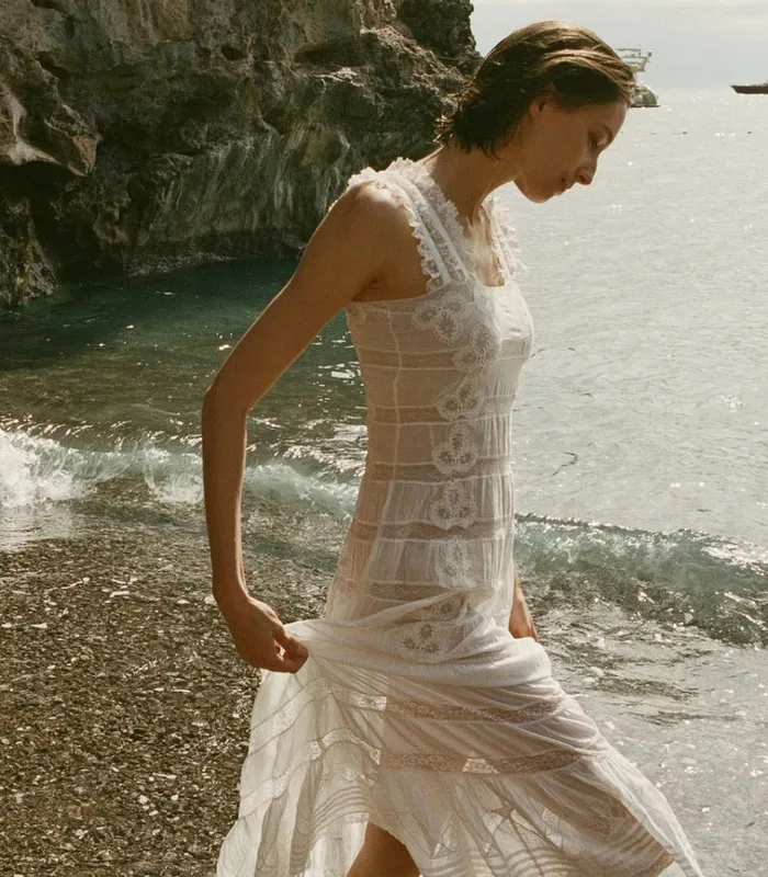 Shop ANGELETTA DRESS Salt DEN Dresses