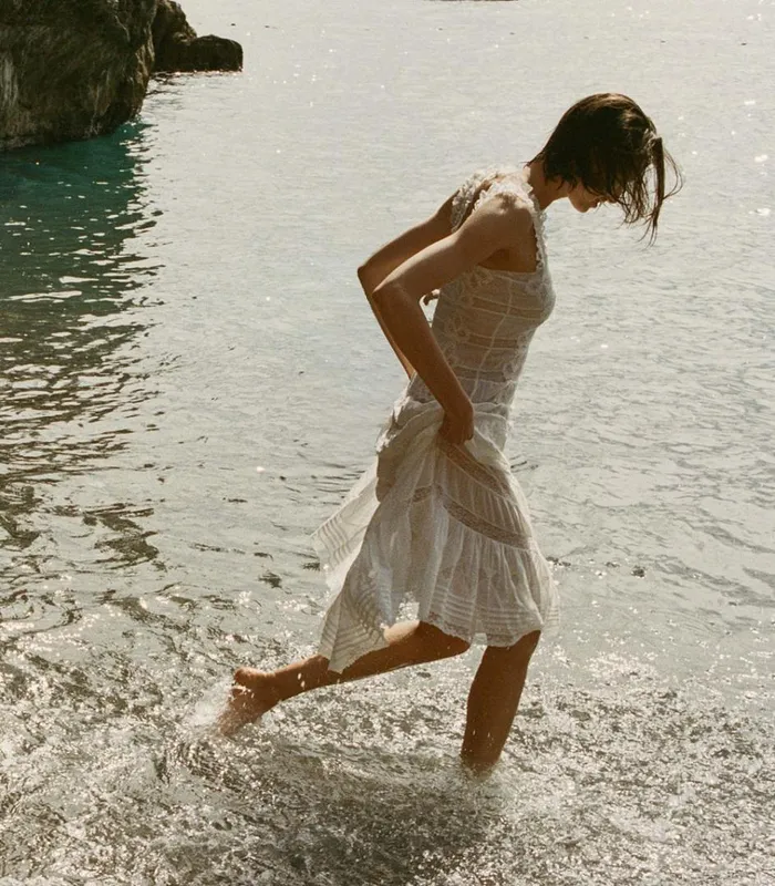 Shop ANGELETTA DRESS Salt DEN Dresses
