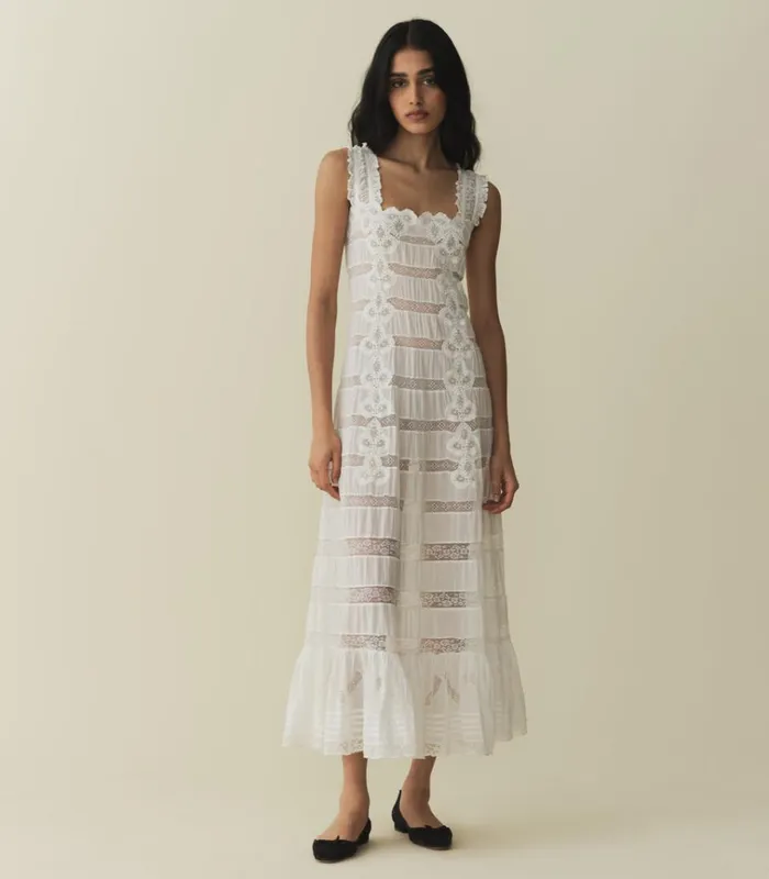 Shop ANGELETTA DRESS Salt DEN Dresses