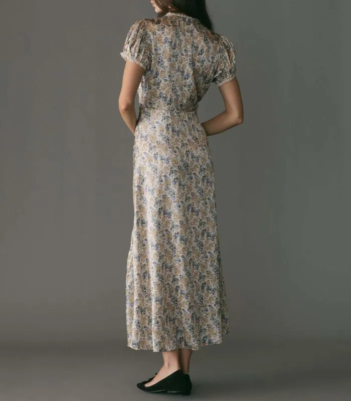 Shop CERELIA DRESS Bleu Wildflower Thicket DEN Dresses