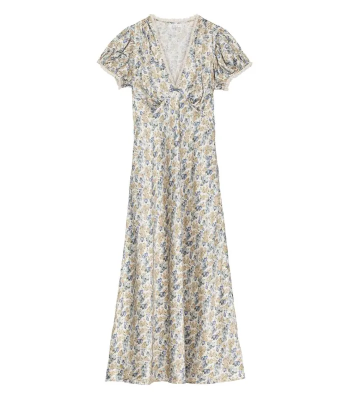 Shop CERELIA DRESS Bleu Wildflower Thicket DEN Dresses