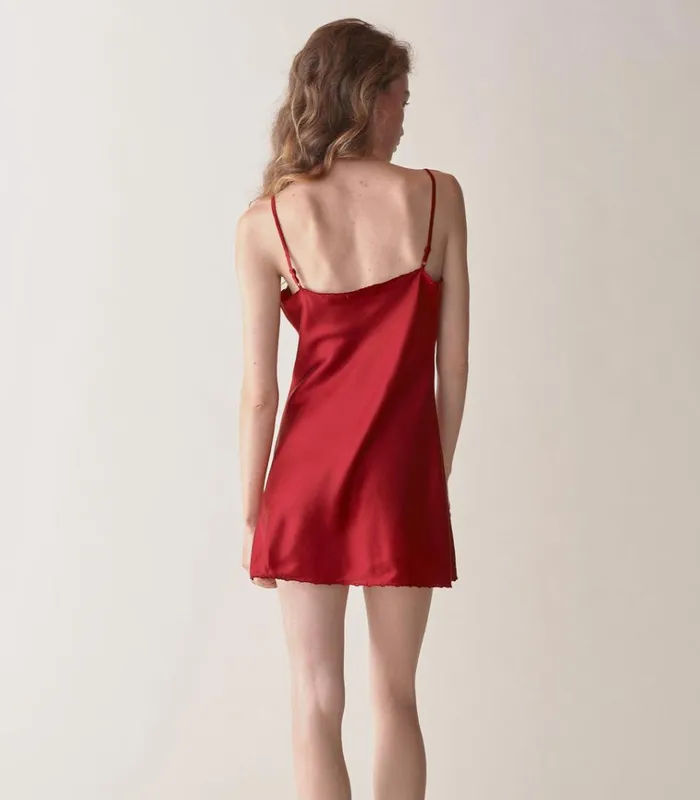 Shop ELENORA SLIP DRESS Currant DEN Dresses