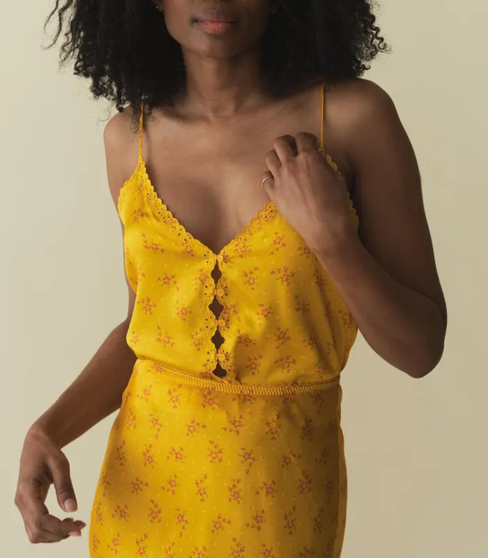 Shop ELISE TOP Goldenrod Hillside Heather DEN Tops