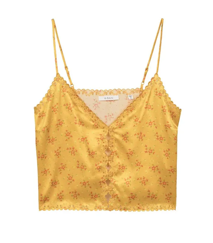 Shop ELISE TOP Goldenrod Hillside Heather DEN Tops