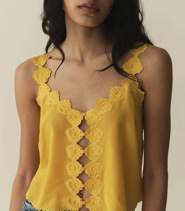Shop FLORES TOP Goldenrod DEN Tops